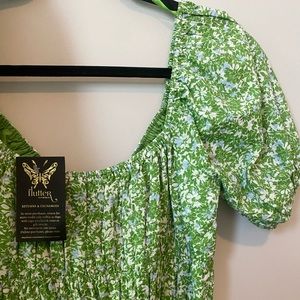 NWT floral green/blue dress.